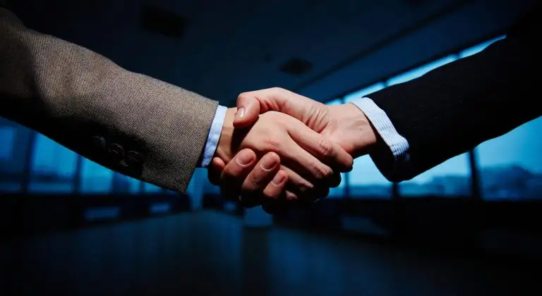 Handshake of business partners